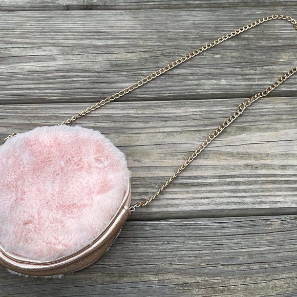 Capelli New York Kids Shoulder Bag Pink Fur Round - Picture 8 of 10